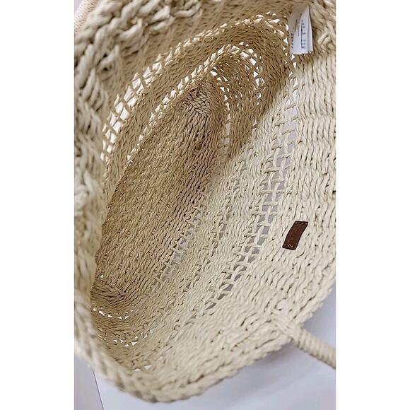 J.CREW Marseille 100% Paper Straw Open Weave Unstructured Market Tote Bag Beach - Picture 13 of 16